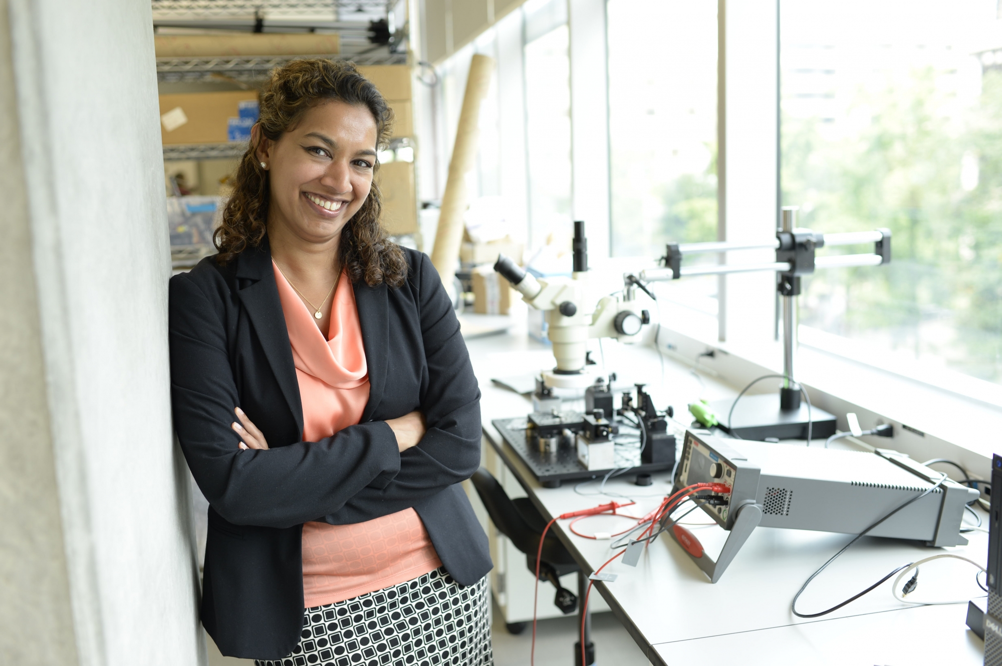 Dr. Leblanc posing in lab