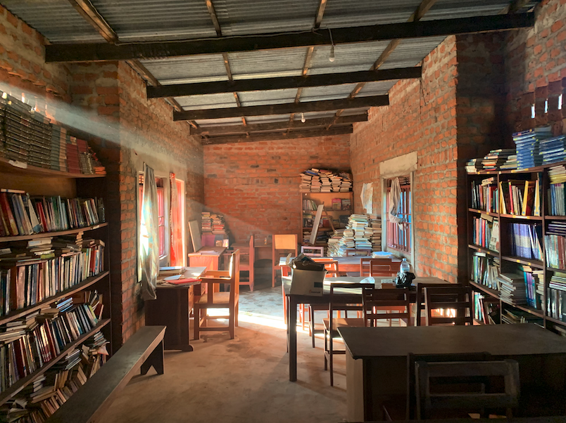 Existing library structure in Yumbe, Uganda built by Nested Savings.