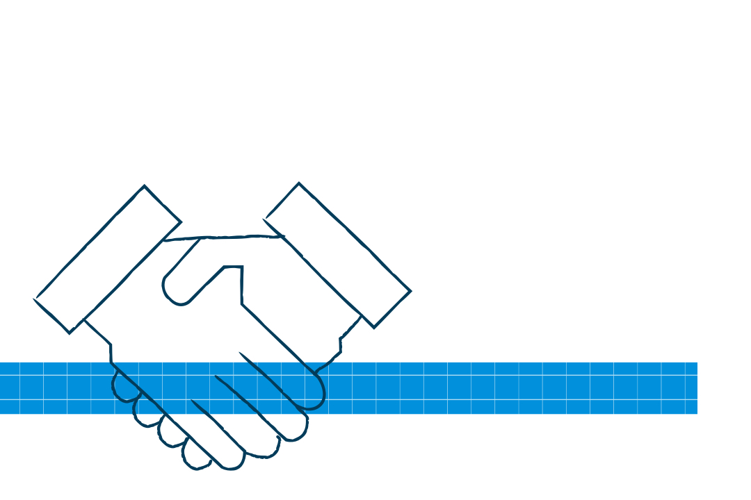 drawing of hands shaking