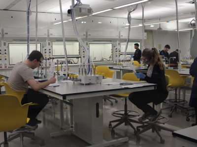 Students in a lab