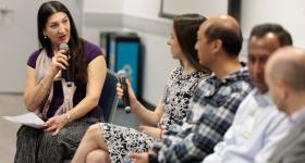 Prof. Barba at the 2025 GW Open Source Conference (OSCON)